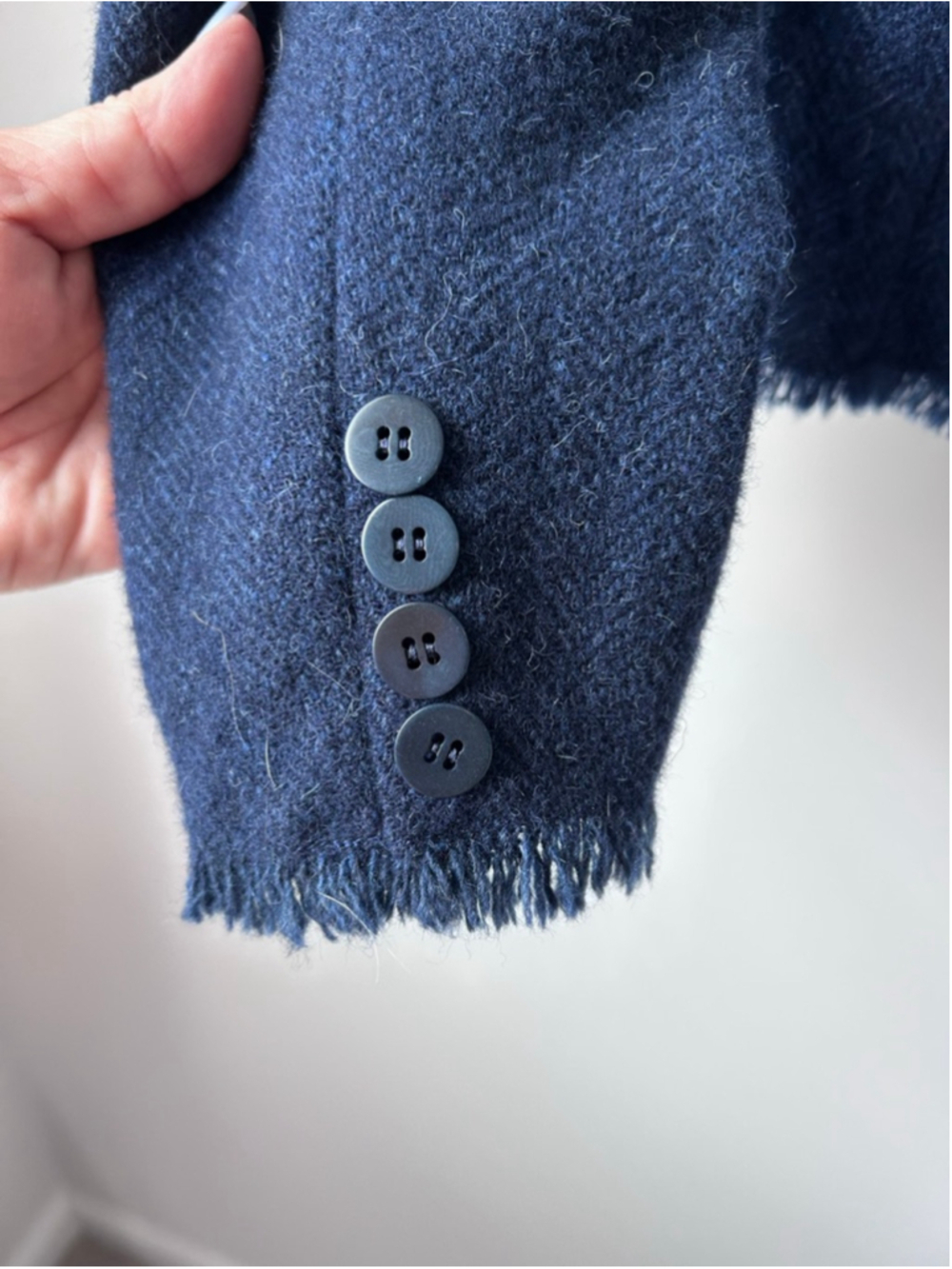 Ralph Lauren Black Label Cashmere/Alpaca Frayed Edge Blazer - Picture 6 of 10